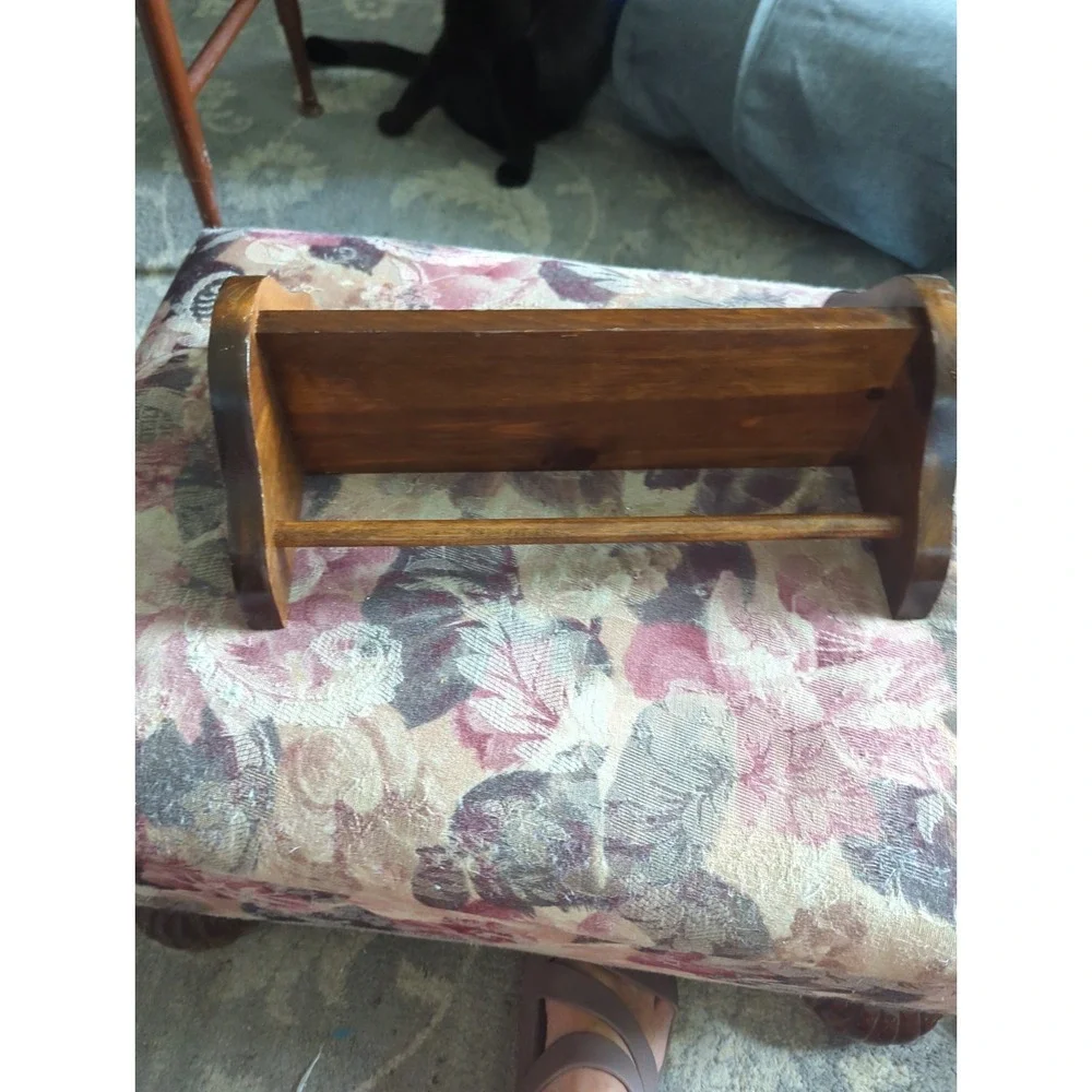 Vintage Wood Wall Shelf with Towel Bar Rack Farmhouse Rustic Spice Shelf 13.25